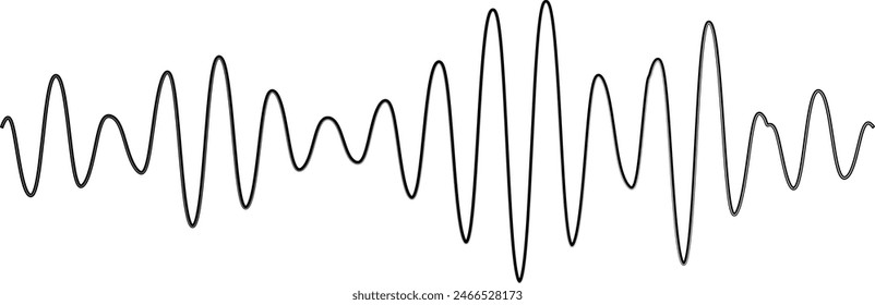 Onda sonora. Conjunto de símbolos de onda de sonido. Ilustración vectorial eps 10,