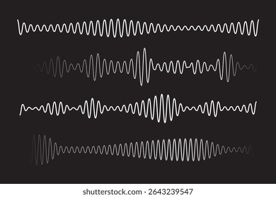 Sound wave. Sound wave symbol set. Vector illustration. EPS10
