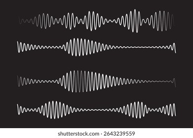 Sound wave. Sound wave symbol set. Vector illustration. EPS10