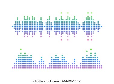 Sound Wave Symbols Embodies An Abstract Representation Of Audio Frequencies, Visualizing Music, Voice