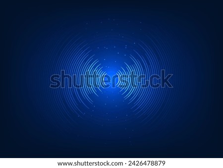 sound wave technology background radiating from the center The concept converts vibrational energy into sound waves that are transmitted.