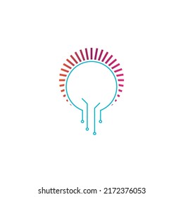 sound wave technology logo vector illustration template design.