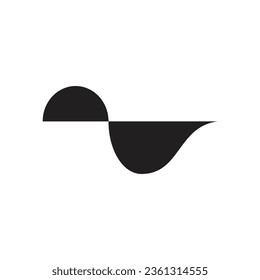 Ilustración del logotipo de la plantilla de onda de sonido