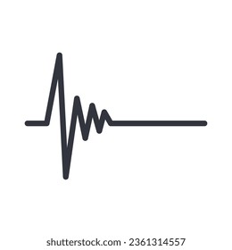 Ilustración del logotipo de la plantilla de onda de sonido