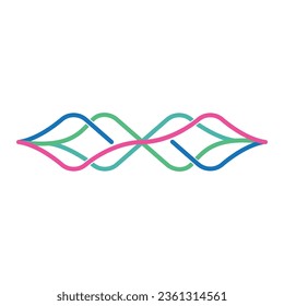 Sound wave template logo icon illustration