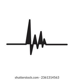 Ilustración del logotipo de la plantilla de onda de sonido