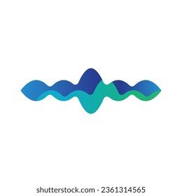 Sound wave template logo icon illustration