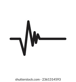 Ilustración del logotipo de la plantilla de onda de sonido