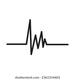 Sound wave template logo icon illustration