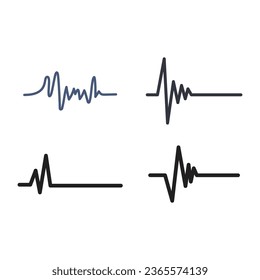 Sound wave template logo icon illustration