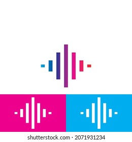 Sound-Wellentonsymbol Vektorgrafik-Design