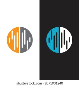 diseño de ilustraciones vectoriales de tonos de onda de sonido