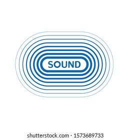 sound and sound wave. vector audio logo