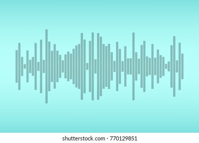 Sound wave. Vector audio technology illustration.