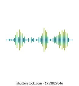 Sound wave vector cartoon icon. Vector illustration sound wave on white background. Isolated cartoon illustration icon of form.