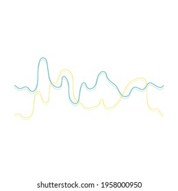 Sound wave vector cartoon icon. Vector illustration sound wave on white background. Isolated cartoon illustration icon of form.