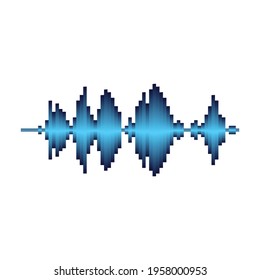 Sound wave vector cartoon icon. Vector illustration sound wave on white background. Isolated cartoon illustration icon of form.