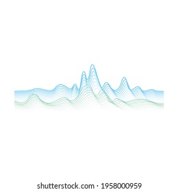 Sound wave vector cartoon icon. Vector illustration sound wave on white background. Isolated cartoon illustration icon of form.