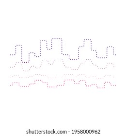 Sound wave vector cartoon icon. Vector illustration sound wave on white background. Isolated cartoon illustration icon of form.