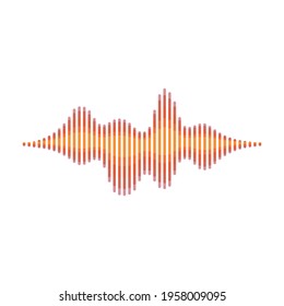 Sound wave vector cartoon icon. Vector illustration sound wave on white background. Isolated cartoon illustration icon of form.