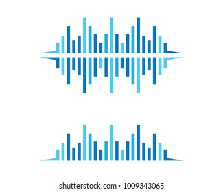 Sound wave vector icon