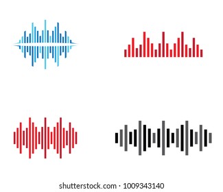 Sound wave vector icon
