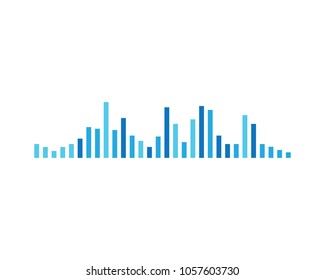 Sound wave vector icon