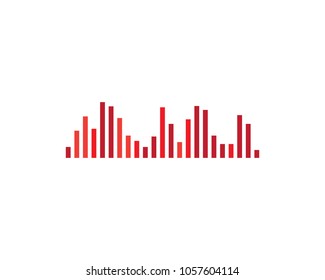 Sound wave vector icon