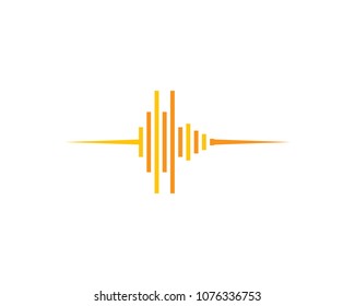 Sound wave vector icon