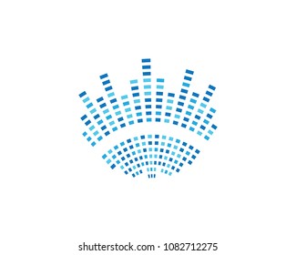 Sound wave vector icon
