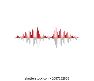 Sound wave vector icon