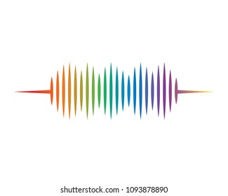 Sound wave vector icon