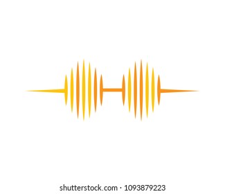 Sound wave vector icon
