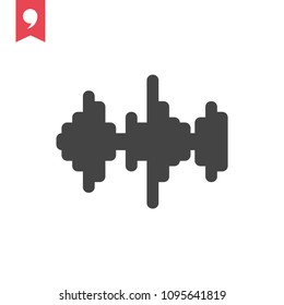 Sound wave vector icon