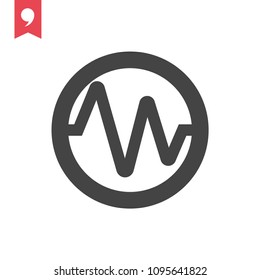 Sound wave vector icon