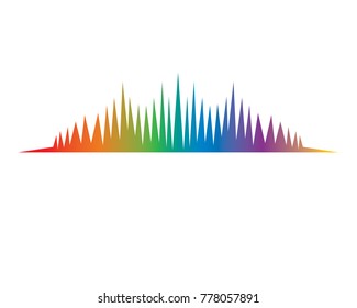 Sound wave vector icon