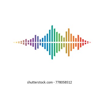 Sound wave vector icon