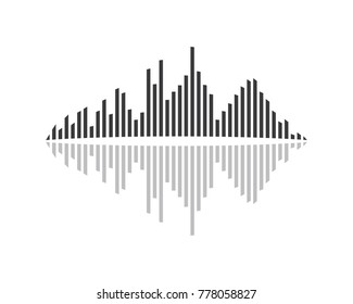 Sound wave vector icon