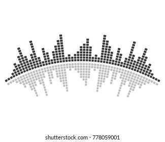 Sound wave vector icon