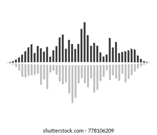 Sound wave vector icon