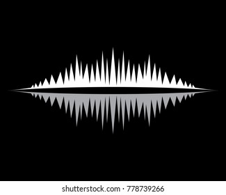 Sound wave vector icon