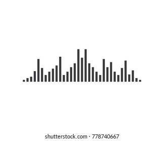 Sound wave vector icon