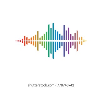 Sound wave vector icon