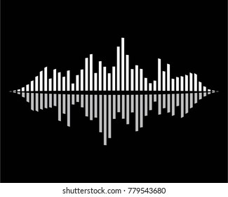 Sound wave vector icon