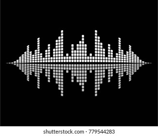 Sound wave vector icon