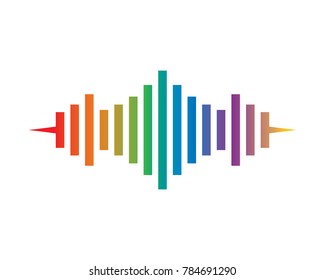 Sound wave vector icon