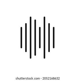 Icono del vector de onda de sonido. Icono de audio. Ilustración