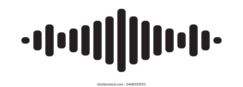 Diseño de ícono de Vector de onda de sonido eps 10