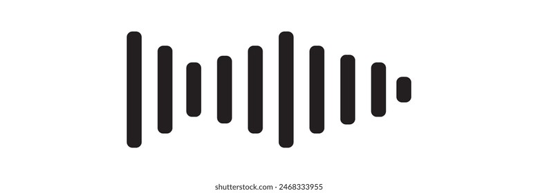 Sound wave vector icon design eps 10