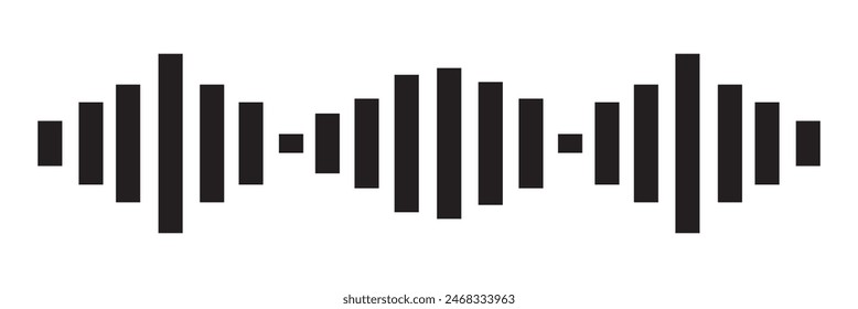 Sound wave vector icon design eps 10